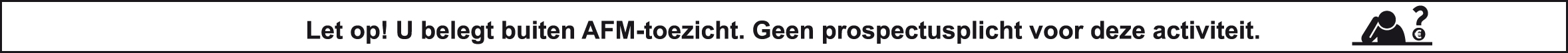 AFM-vrijstellingsvermelding: geen prospectusplicht, buiten AFM-toezicht